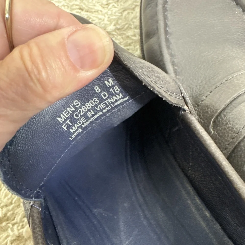 Cole Haan Jefferson Grand Gray Leather Slip On Penny Loafers Men's 8M Career